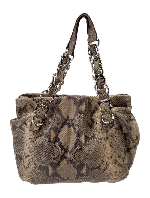 Michael Michael Kors Python Embossed Chain Tote