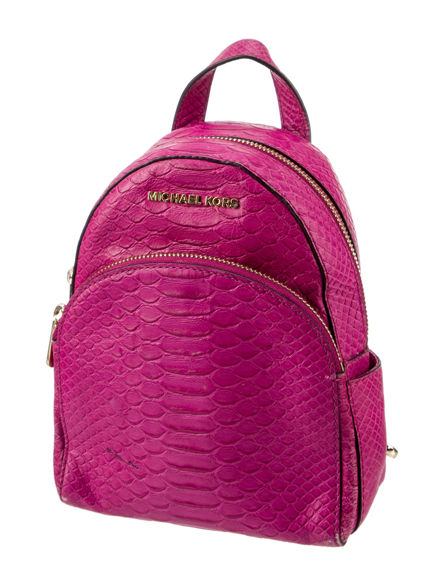 Michael Michael Kors Embossed Leather Backpack - Pink 