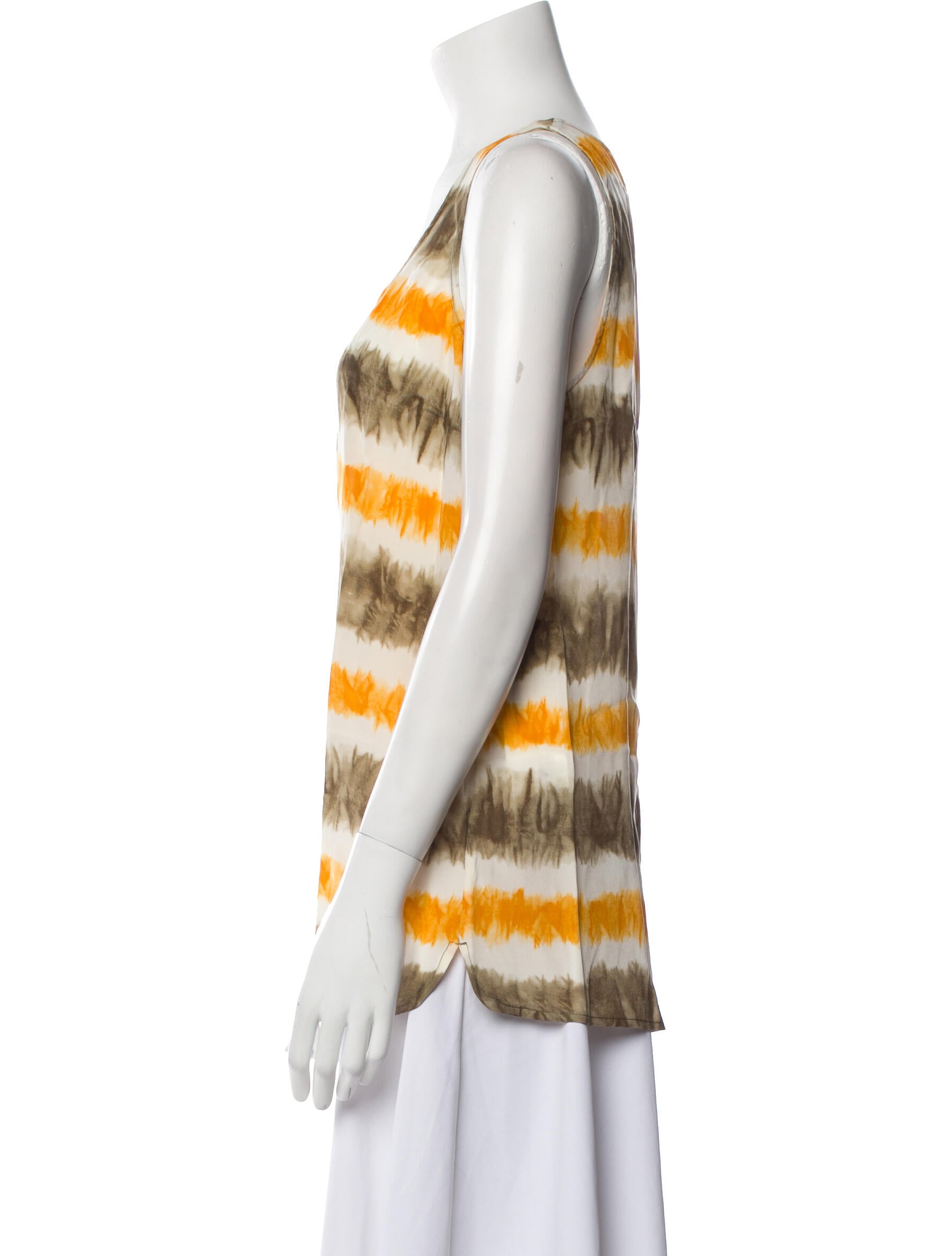 Michael Michael Kors Silk Striped Top w/ Tags