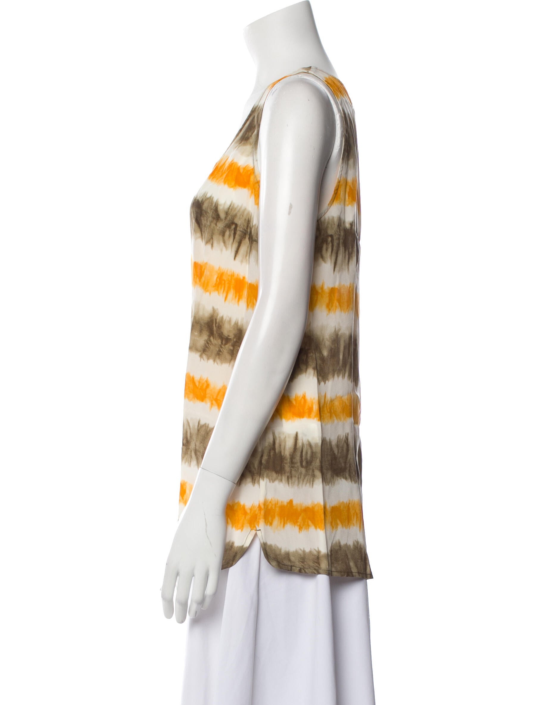 Michael Michael Kors Silk Striped Top w/ Tags