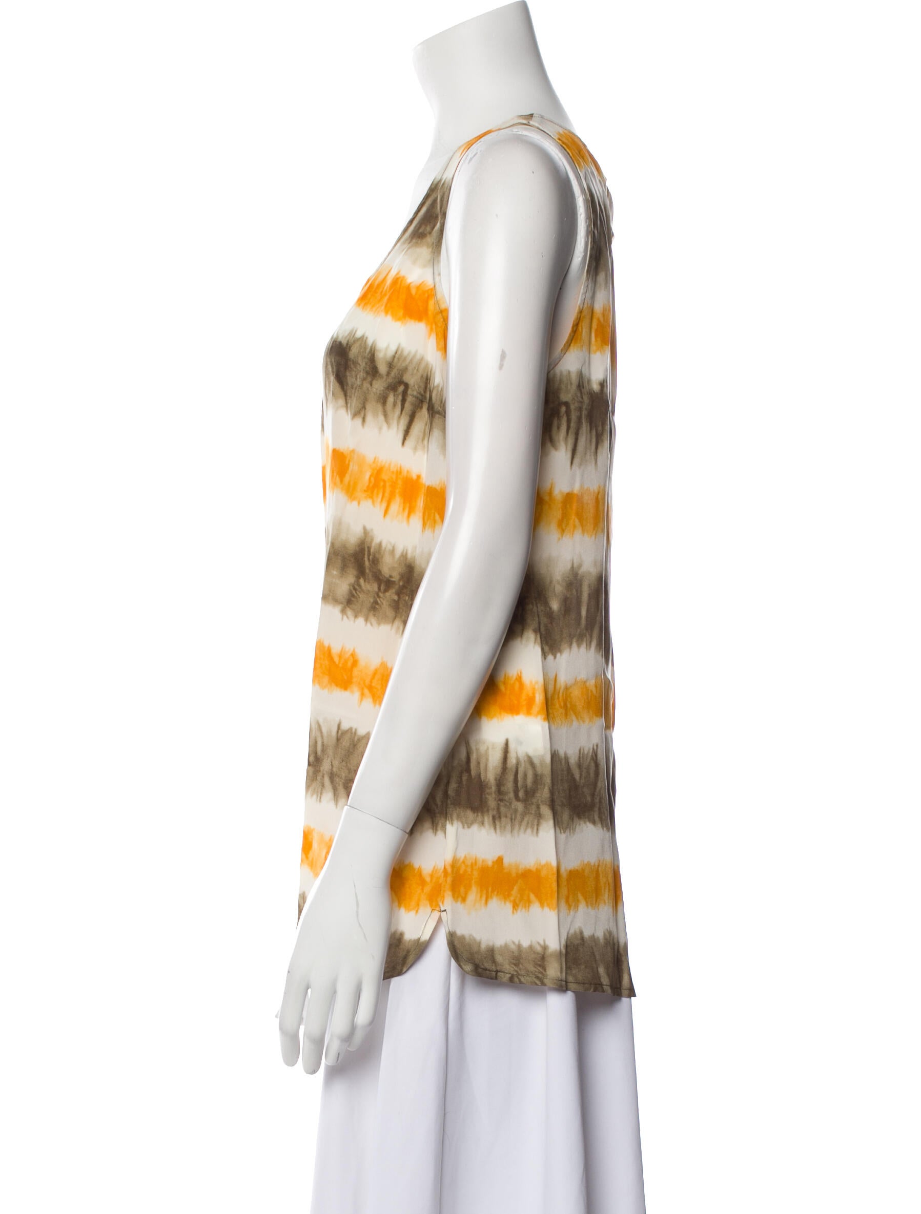 Michael Michael Kors Silk Striped Top w/ Tags