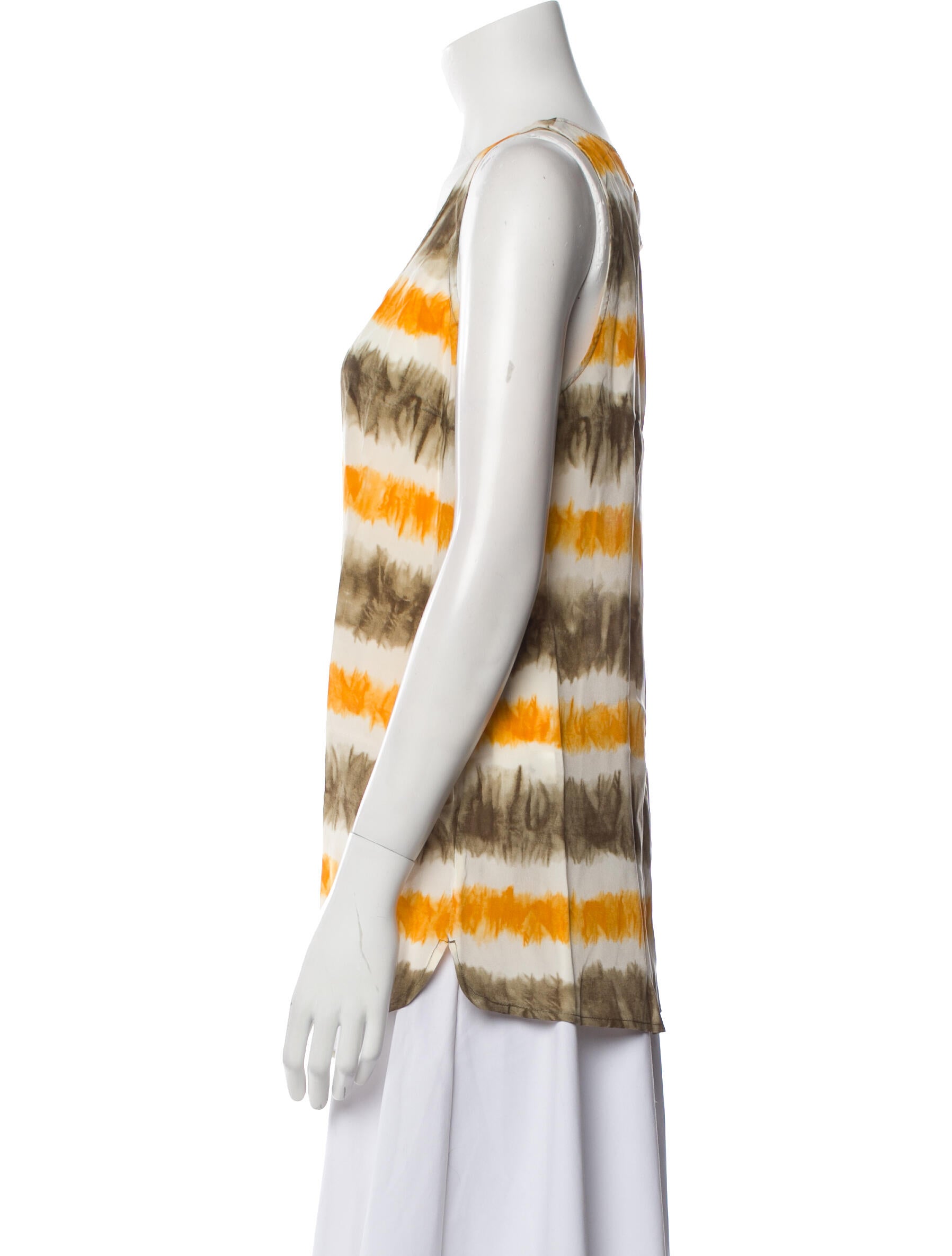 Michael Michael Kors Silk Striped Top w/ Tags