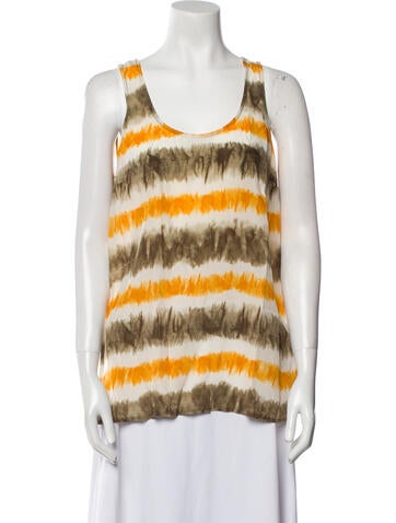 Michael Kors Tops Silk Striped Top M