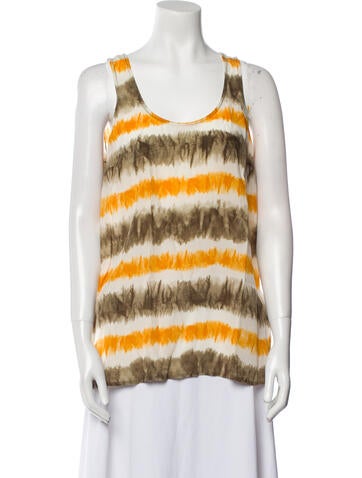 Michael Kors Tops Silk Striped Top M