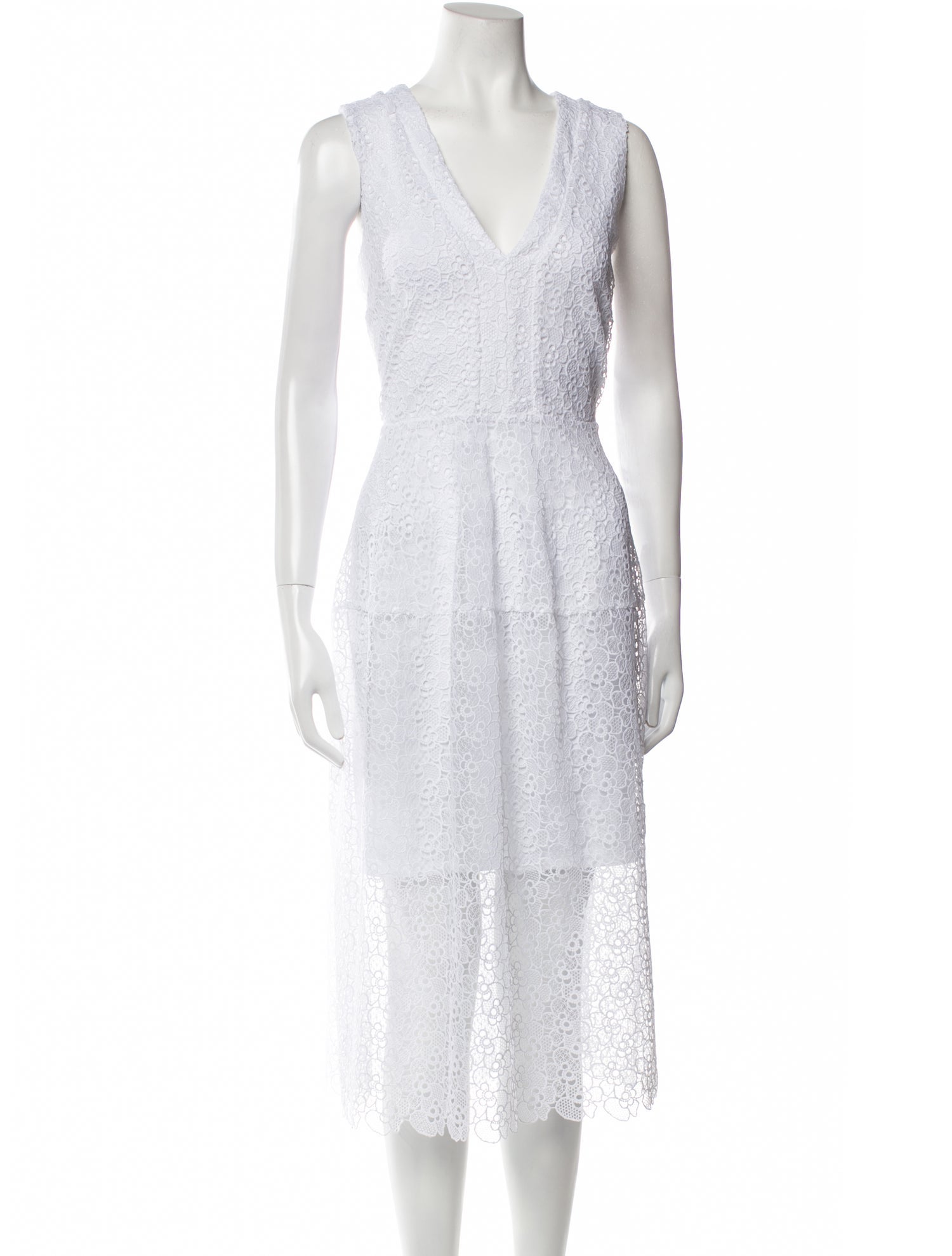 Michael Michael Kors V-Neck Midi Length Dress