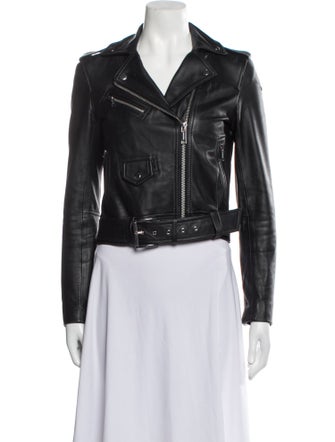 Michael Michael Kors Lamb Leather Biker Jacket