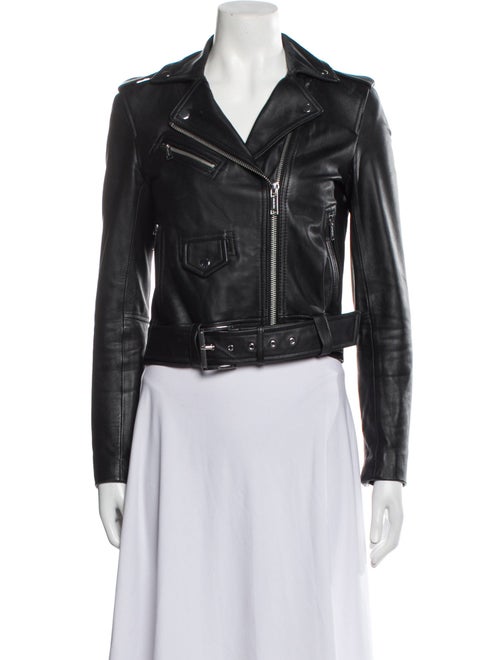 Michael Michael Kors Lamb Leather Biker Jacket