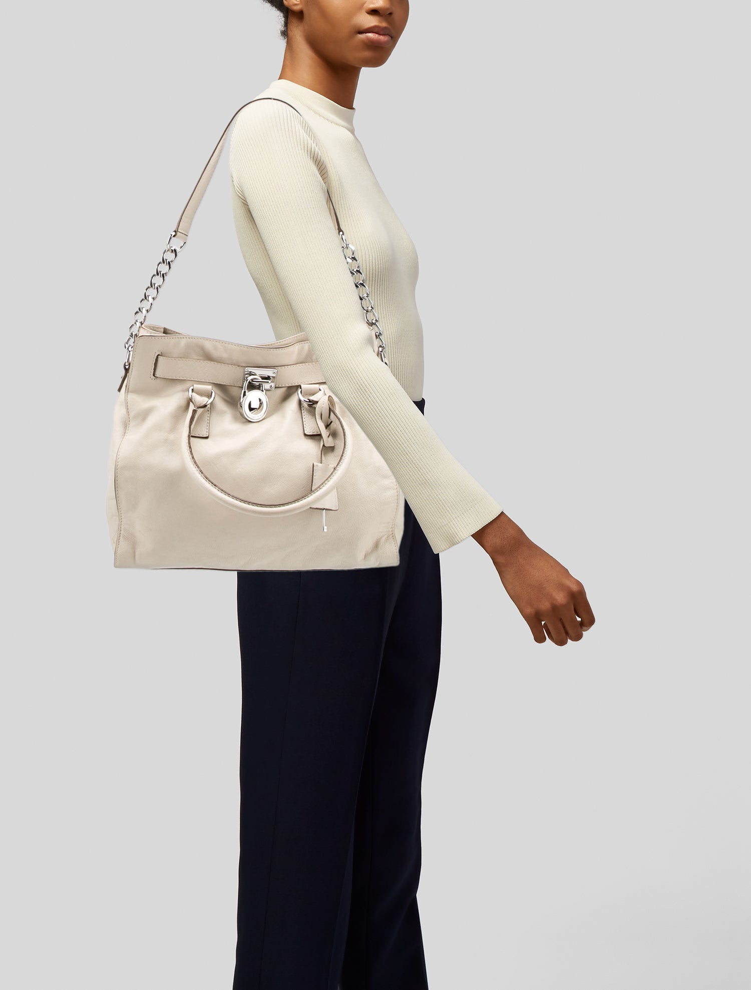 Michael Michael Kors Leather Top Handle Bag