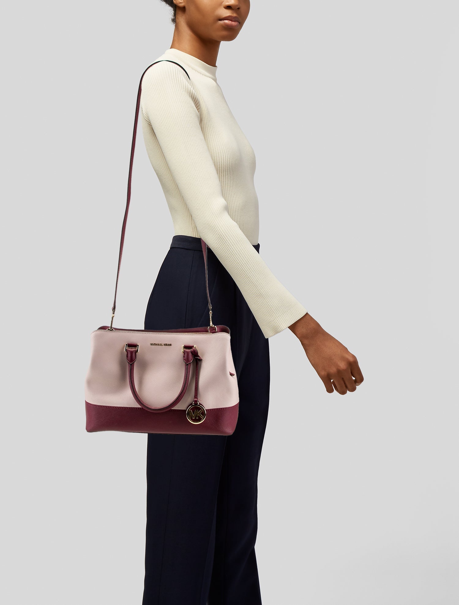 Michael Michael Kors Leather Top Handle Bag