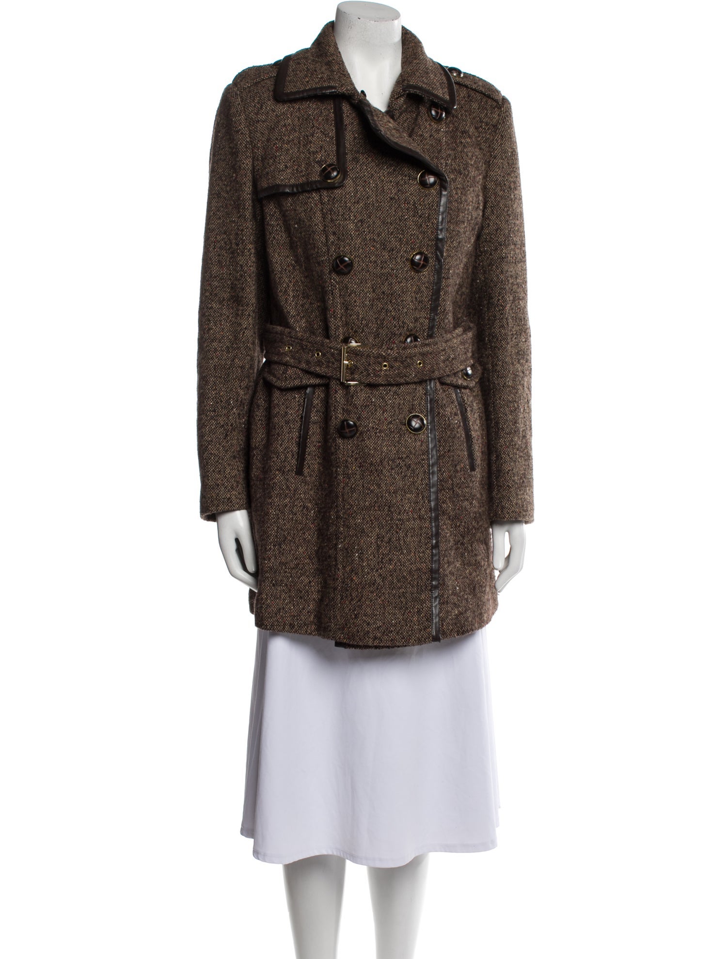 Michael Michael Kors Tweed Pattern Coat