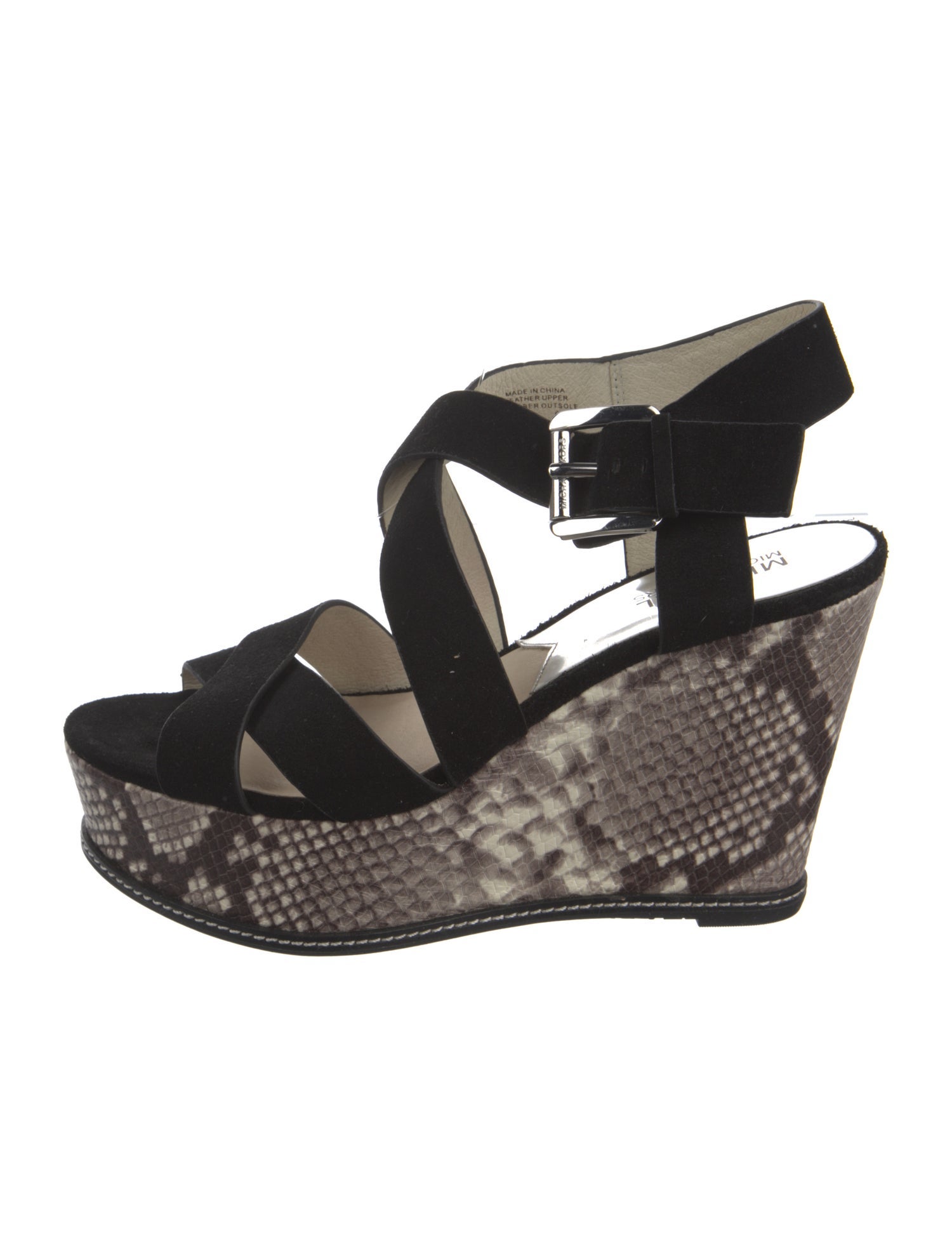 Michael Michael Kors Suede Animal Print Sandals w/ Tags