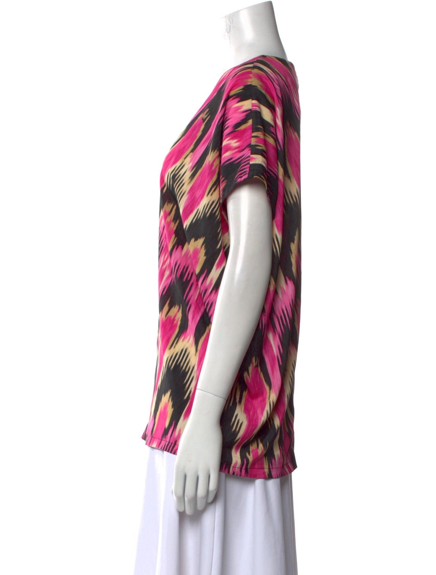 Michael Michael Kors Printed V-Neck Blouse