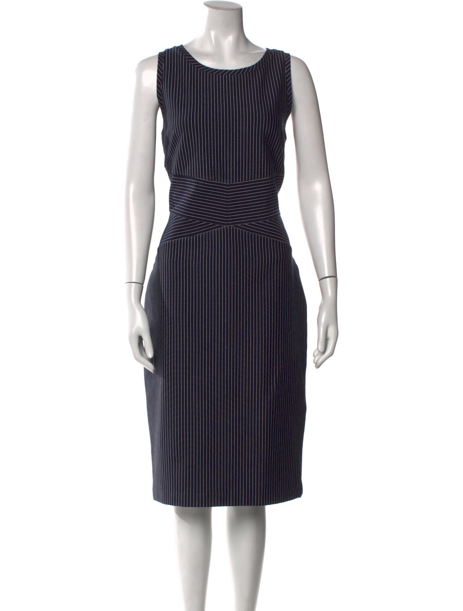 Michael Michael Kors Striped Midi Length Dress