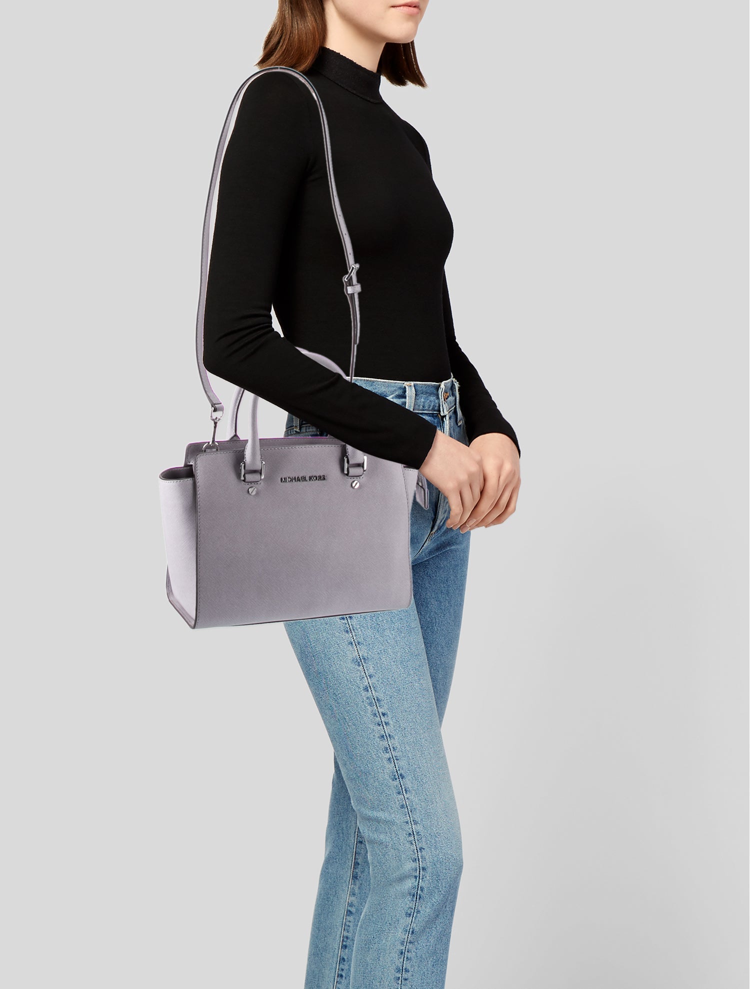 Michael Michael Kors Saffiano Leather Top Handle Bag