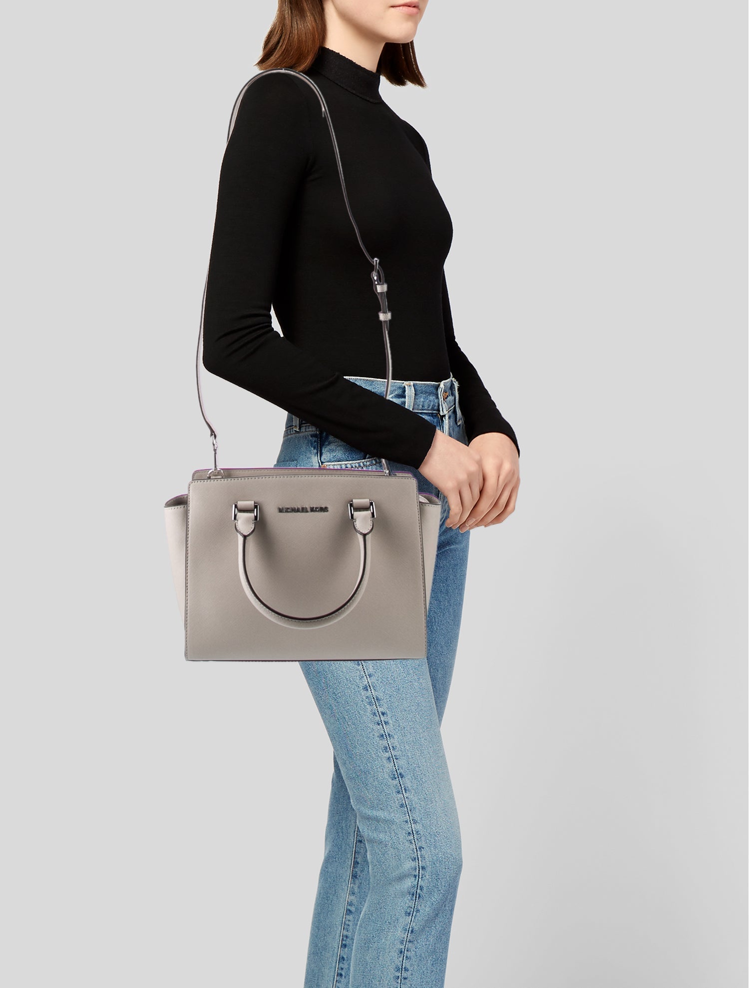 Michael Michael Kors Saffiano Leather Top Handle Bag