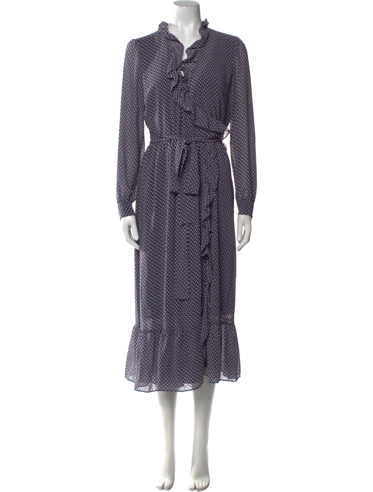 Michael Michael Kors Polka Dot Print Long Dress