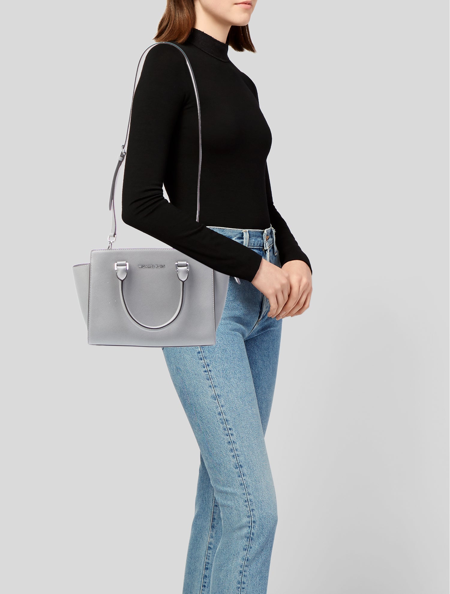 Michael Michael Kors Saffiano Leather Top Handle Bag