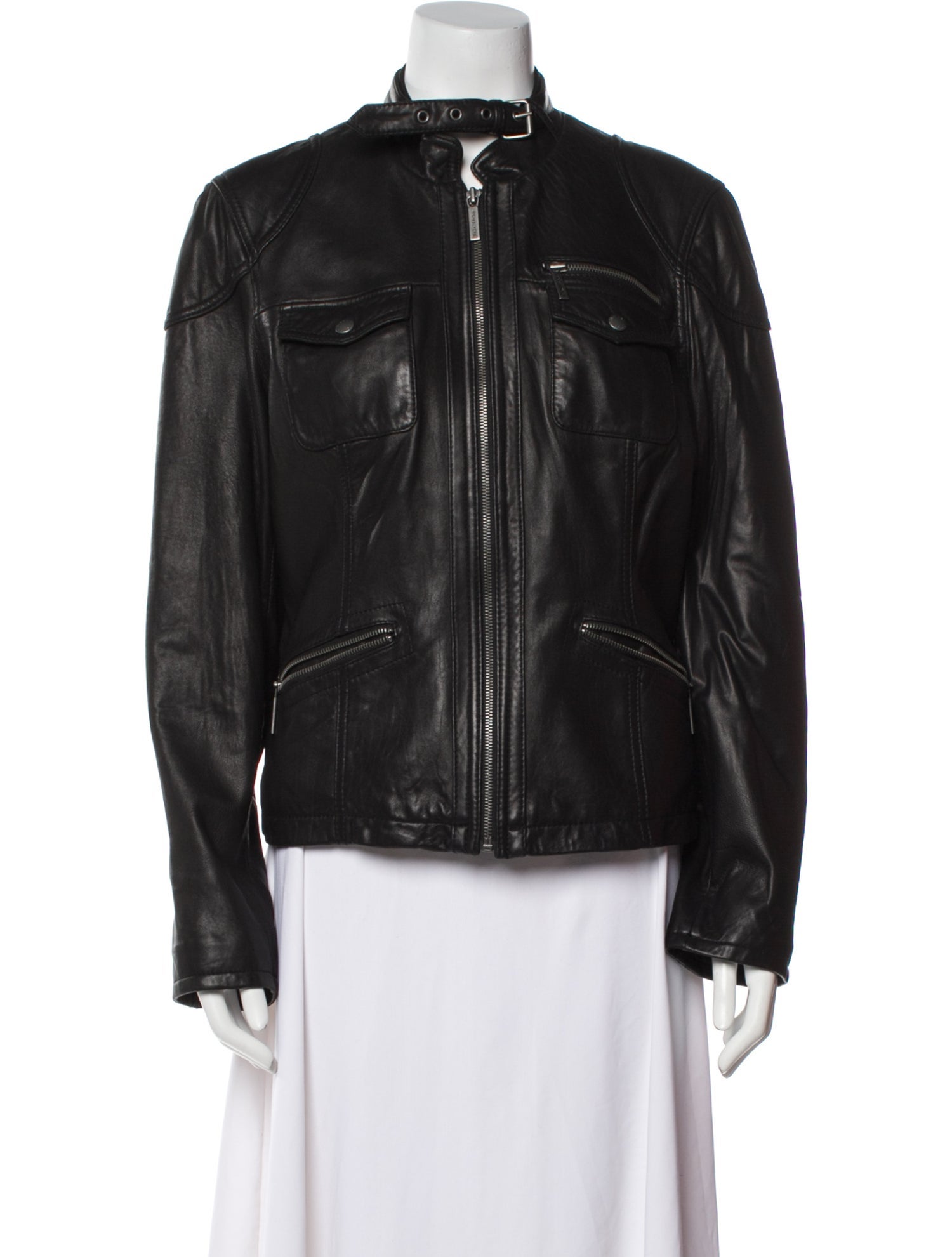 Michael Michael Kors Leather Biker Jacket
