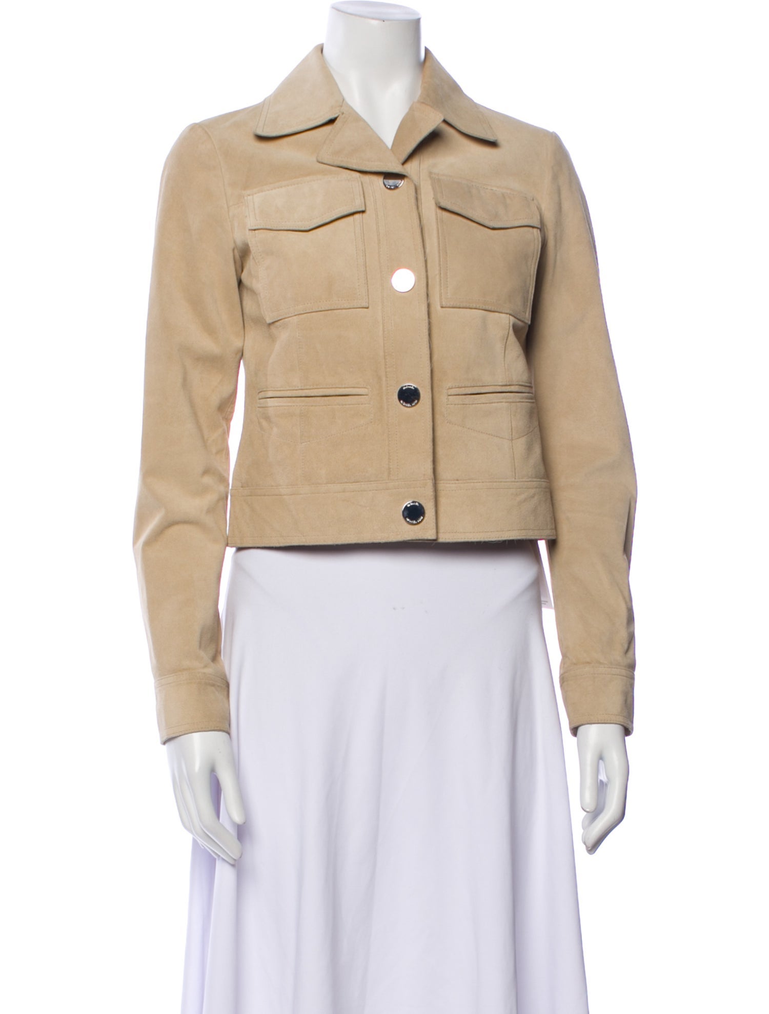 Michael Michael Kors Leather Utility Jacket