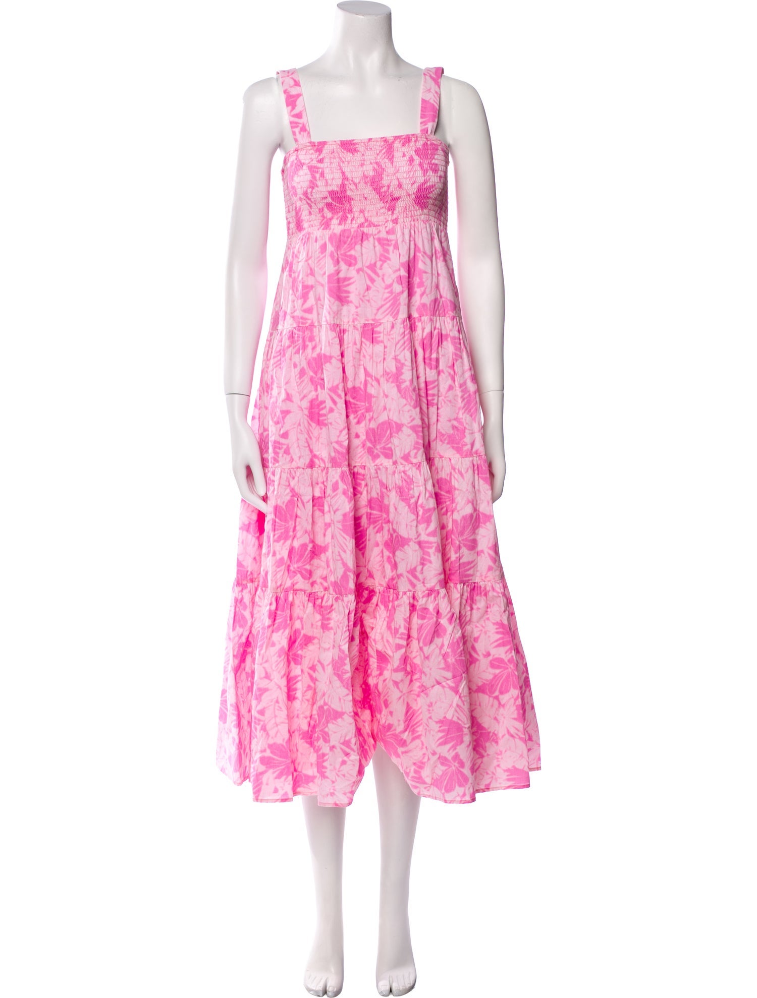 Michael Michael Kors Floral Print Midi Length Dress