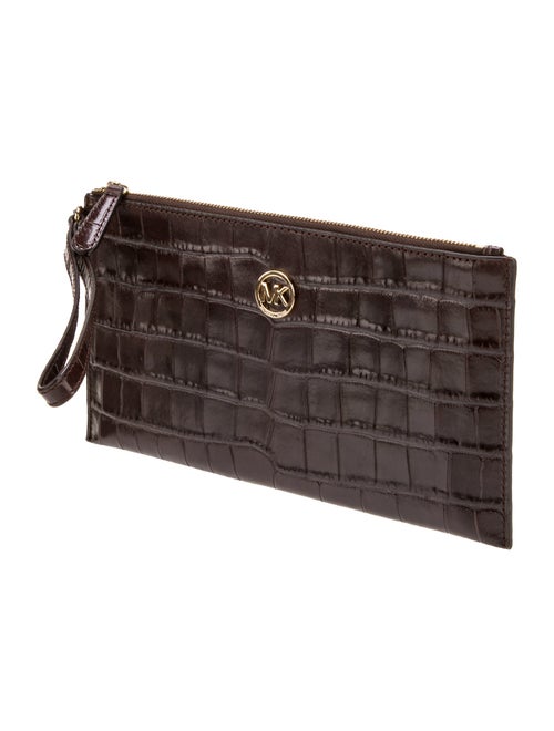 Michael Michael Kors Embossed Leather Clutch