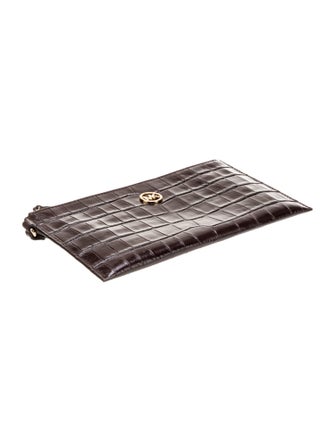 Michael Michael Kors Embossed Leather Clutch