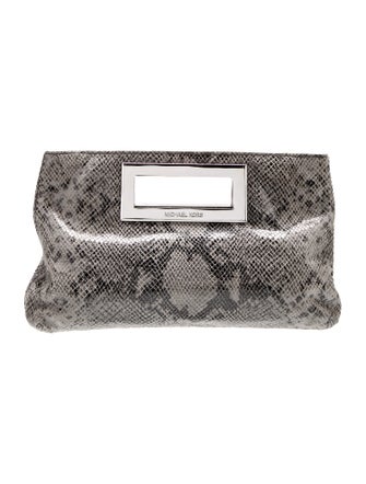 Michael Michael Kors Embossed Leather Clutch