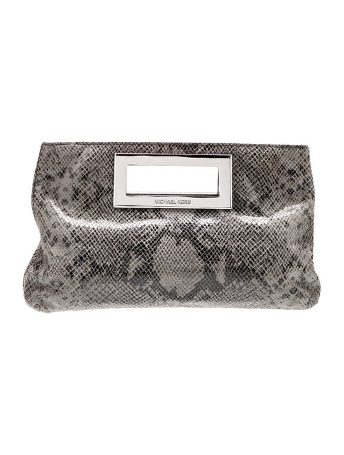 Michael Michael Kors Embossed Leather Clutch