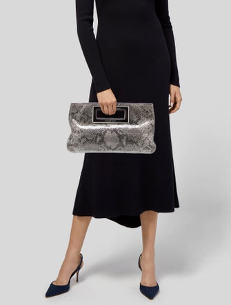 Michael Michael Kors Embossed Leather Clutch