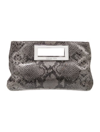 Michael Michael Kors Embossed Leather Clutch