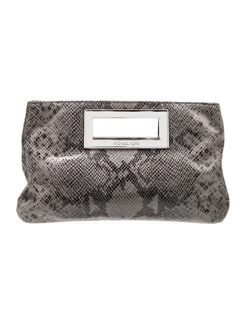 Michael Michael Kors Embossed Leather Clutch