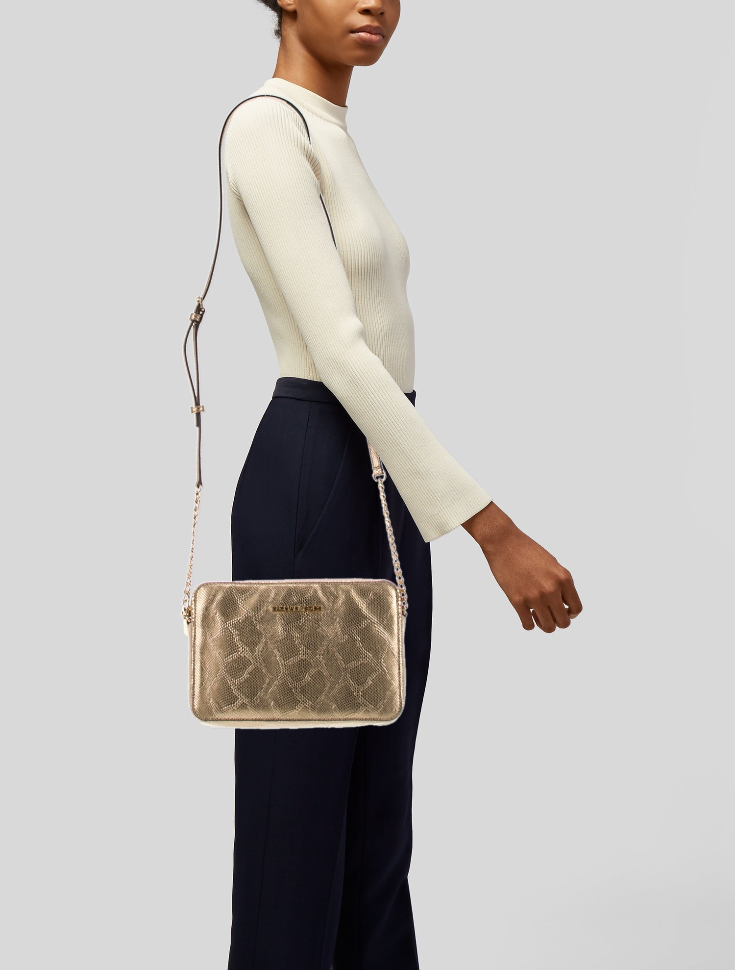 Michael Michael Kors Embossed Leather Crossbody Bag