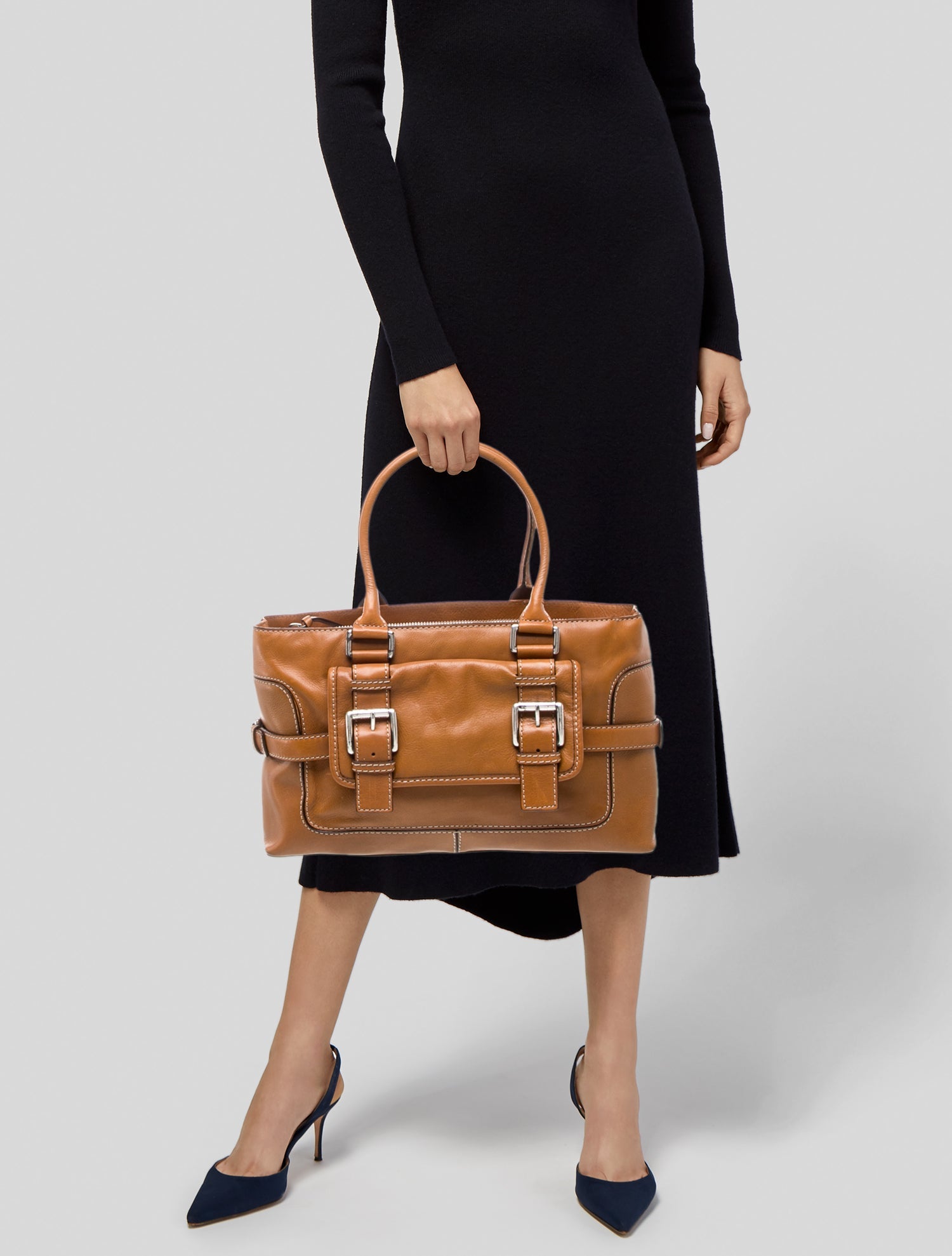 Michael Michael Kors Leather Top Handle Bag