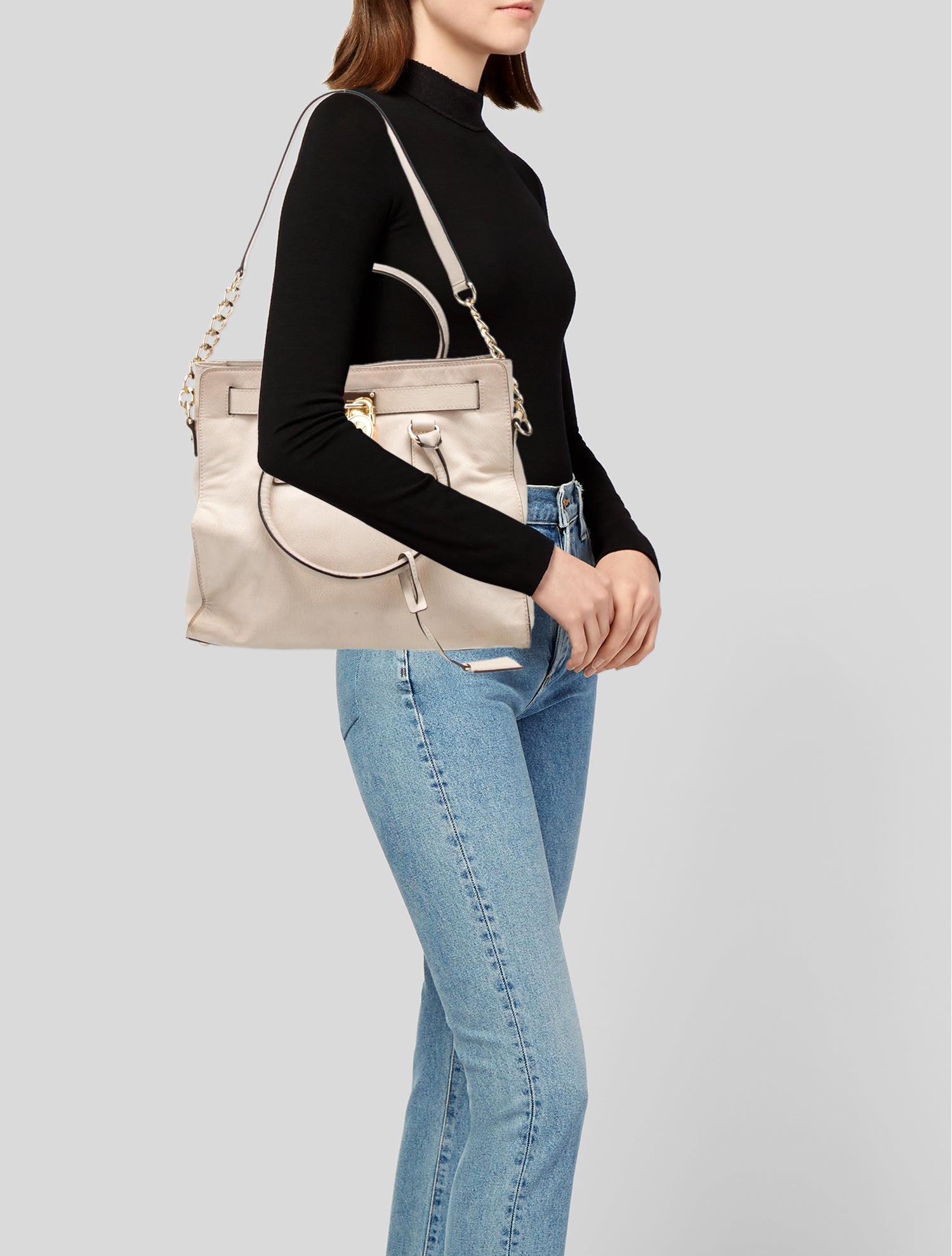 Michael Michael Kors Leather Top Handle Bag