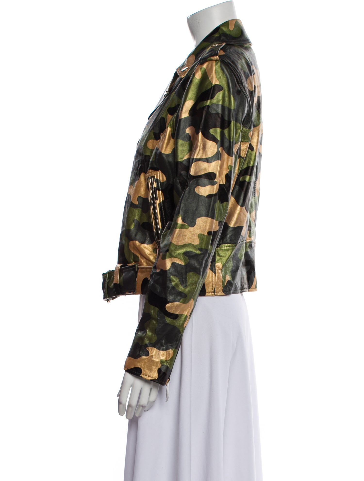 Michael Michael Kors Lamb Leather Floral Print Blazer w/ Tags