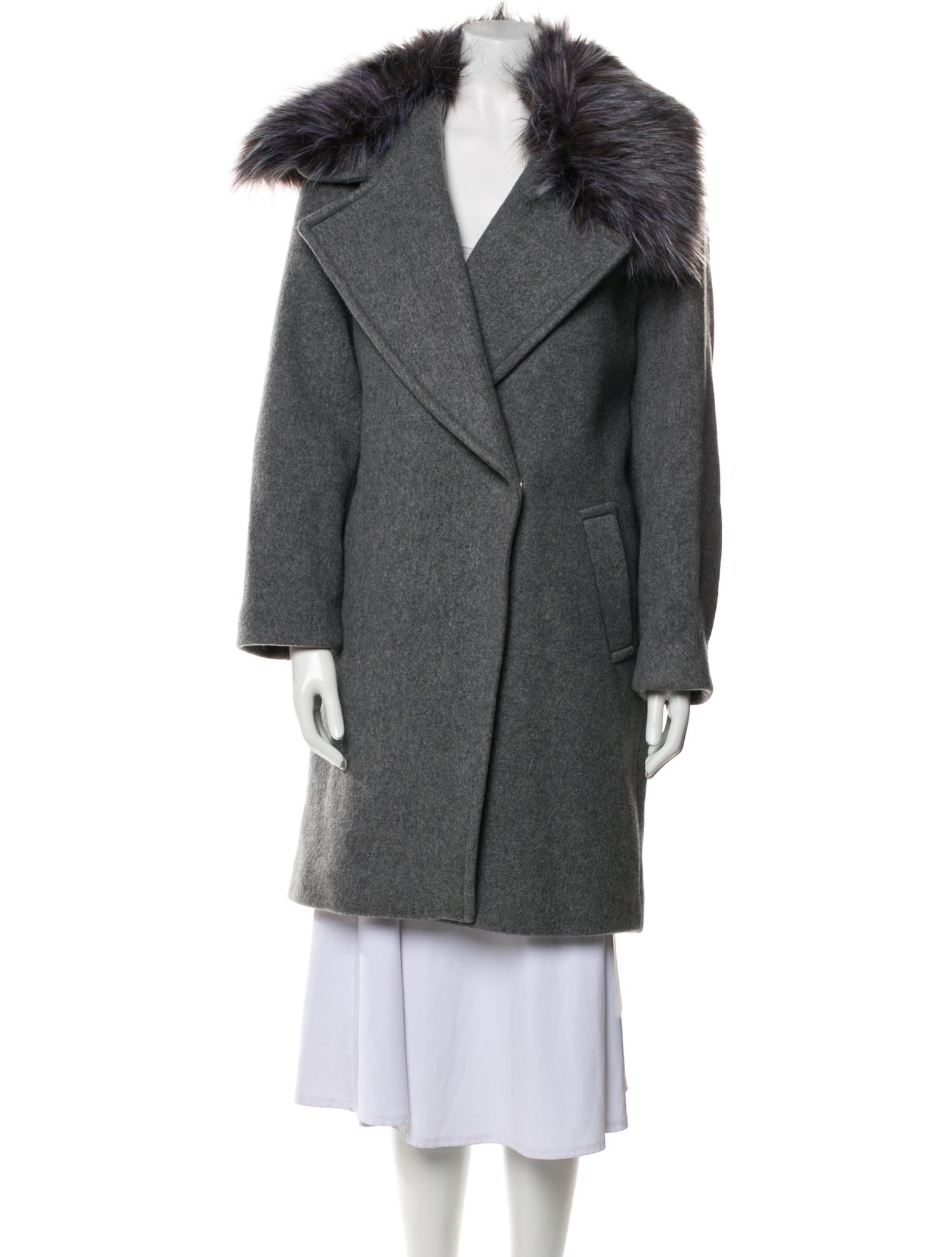 Michael Michael Kors Wool Faux Fur Coat w/ Tags