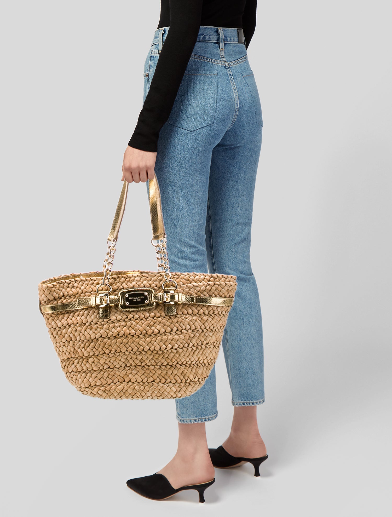 Michael Michael Kors Straw Tote