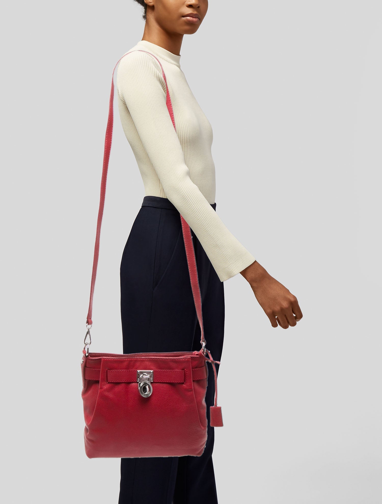 Michael Michael Kors Leather Messenger Bag