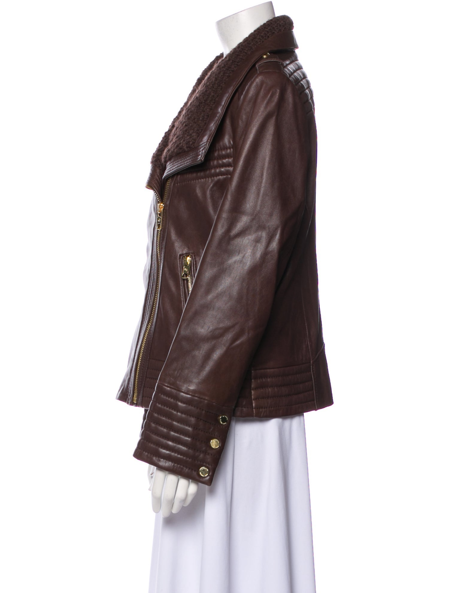 Michael Michael Kors Leather Biker Jacket