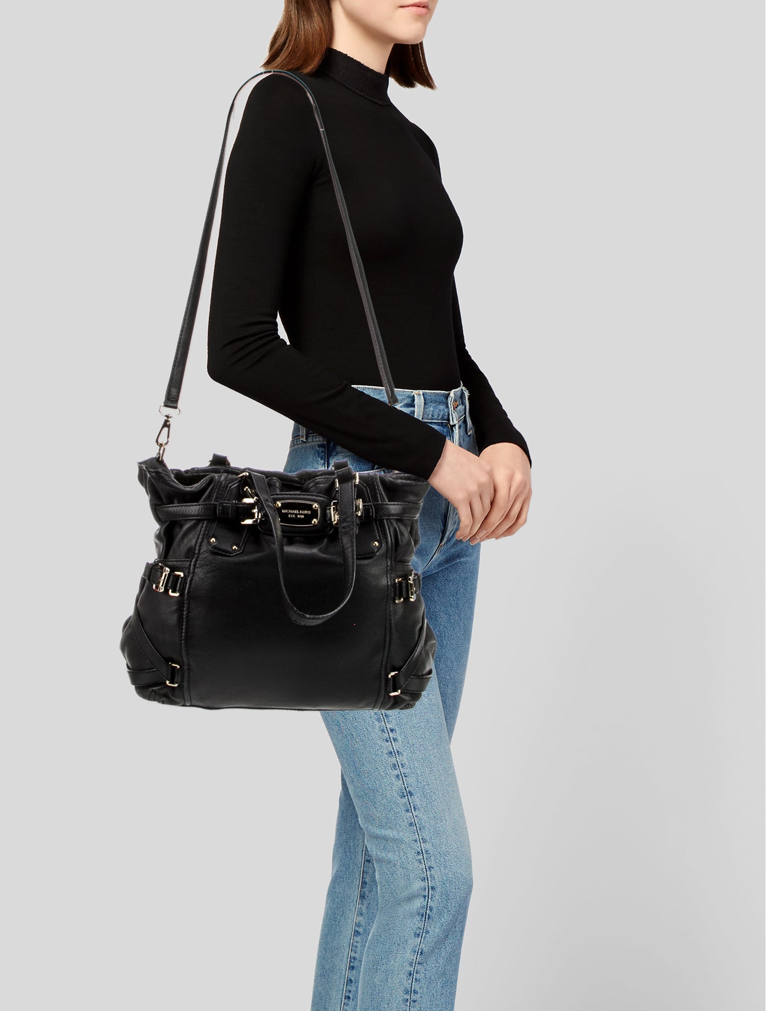 Michael Michael Kors Leather Messenger Bag