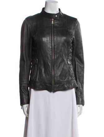 Michael Michael Kors Leather Biker Jacket