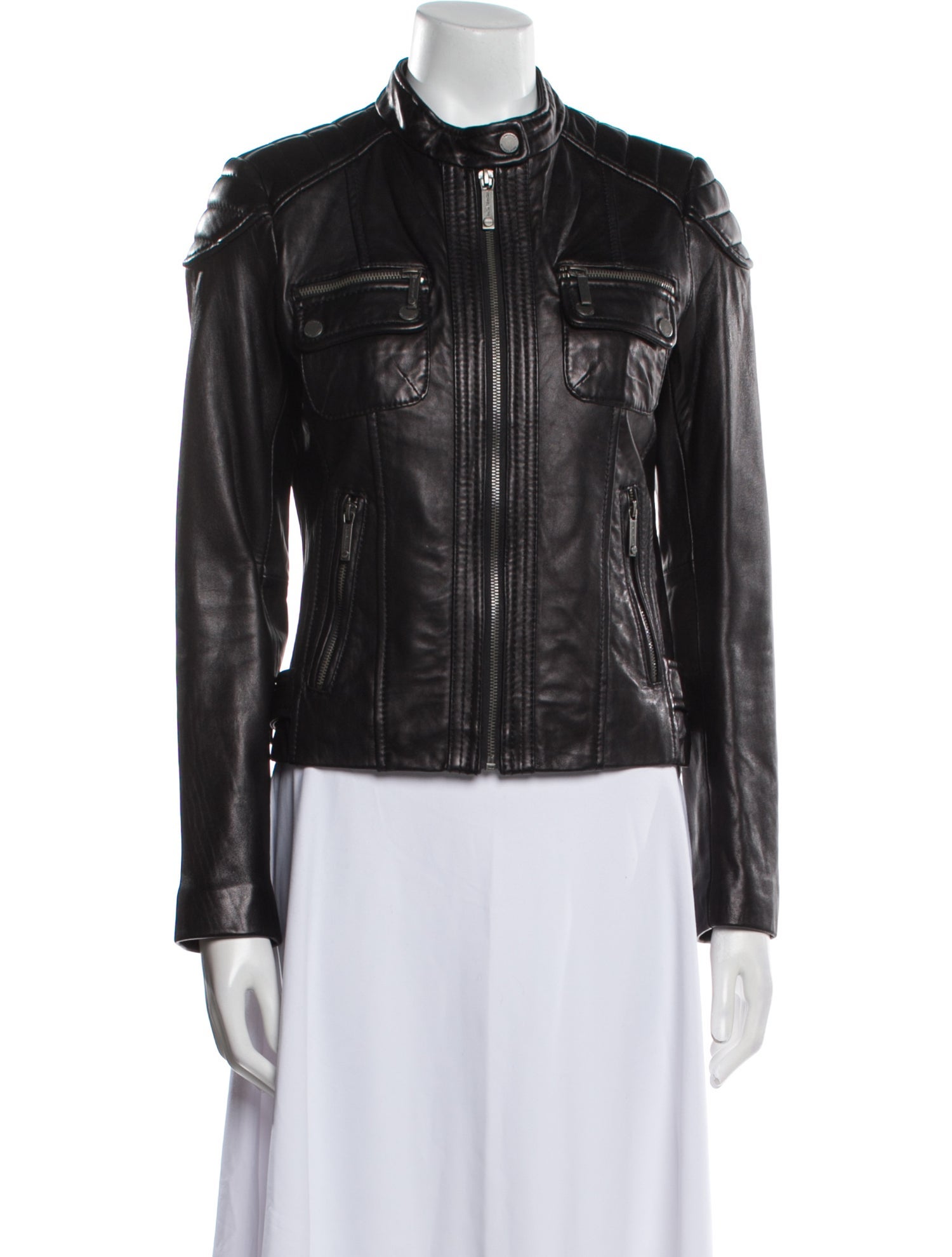 Michael Michael Kors Leather Biker Jacket