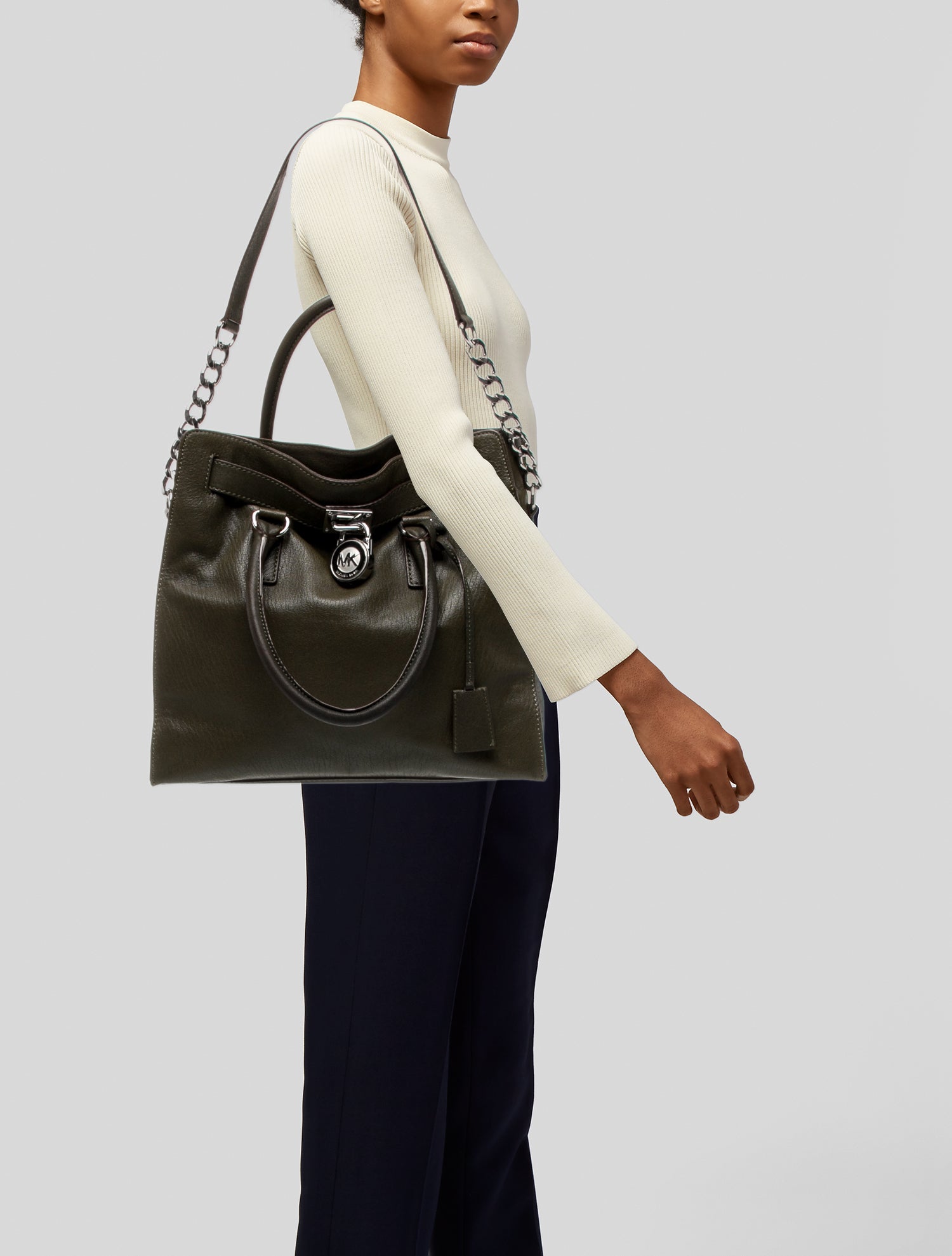 Michael Michael Kors Leather Top Handle Bag