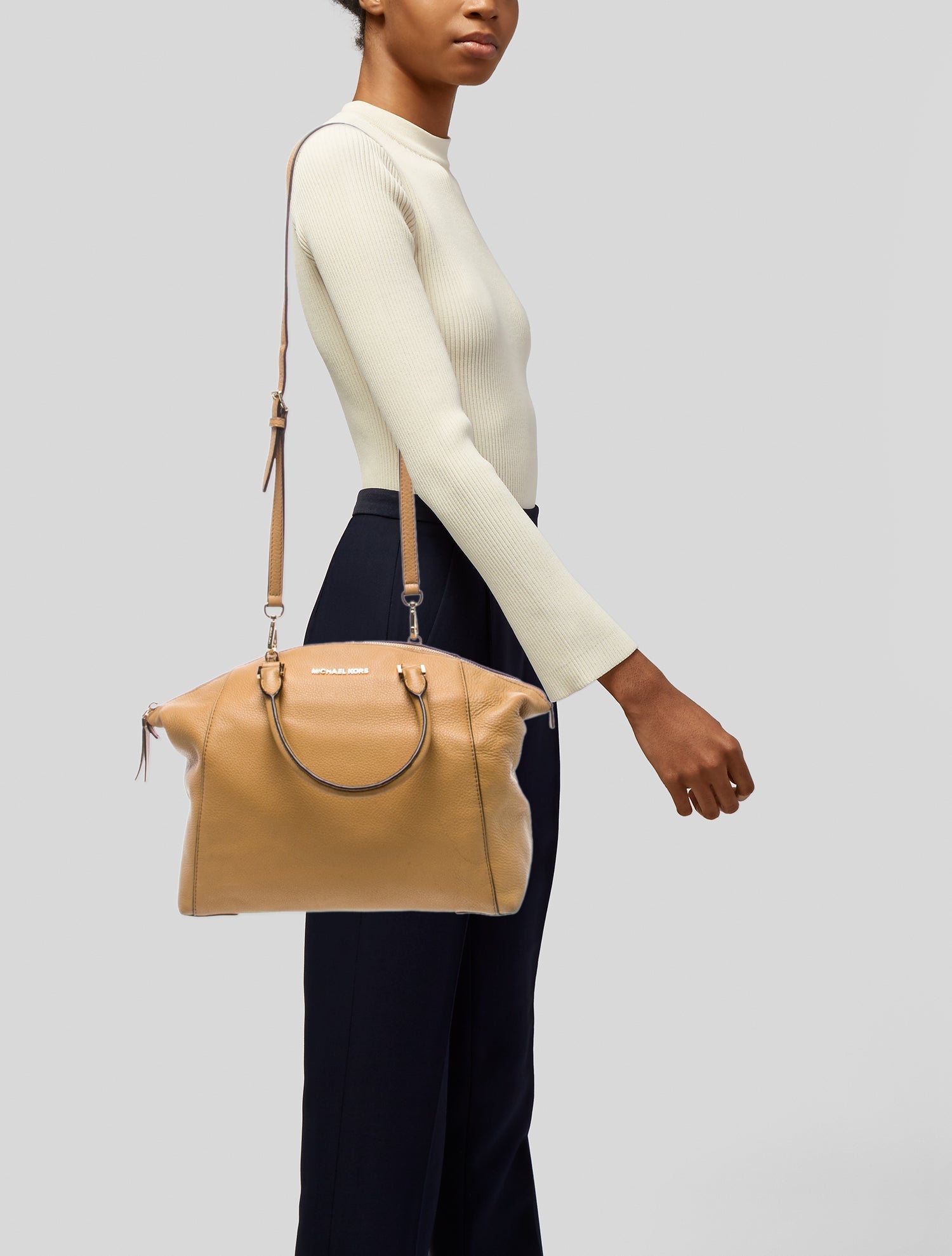 Michael Michael Kors Leather Top Handle Bag