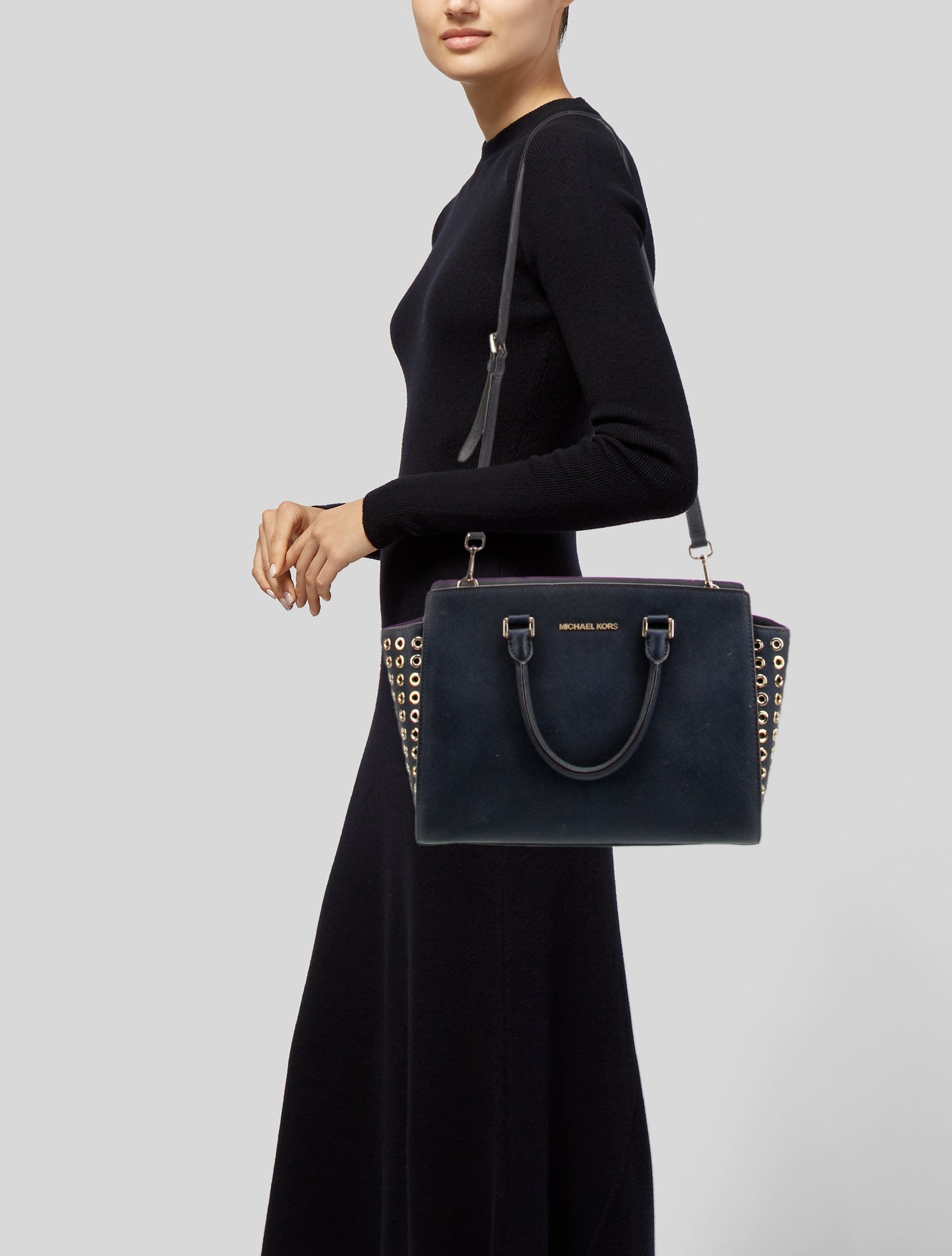 Michael Michael Kors Saffiano Leather Top Handle Bag