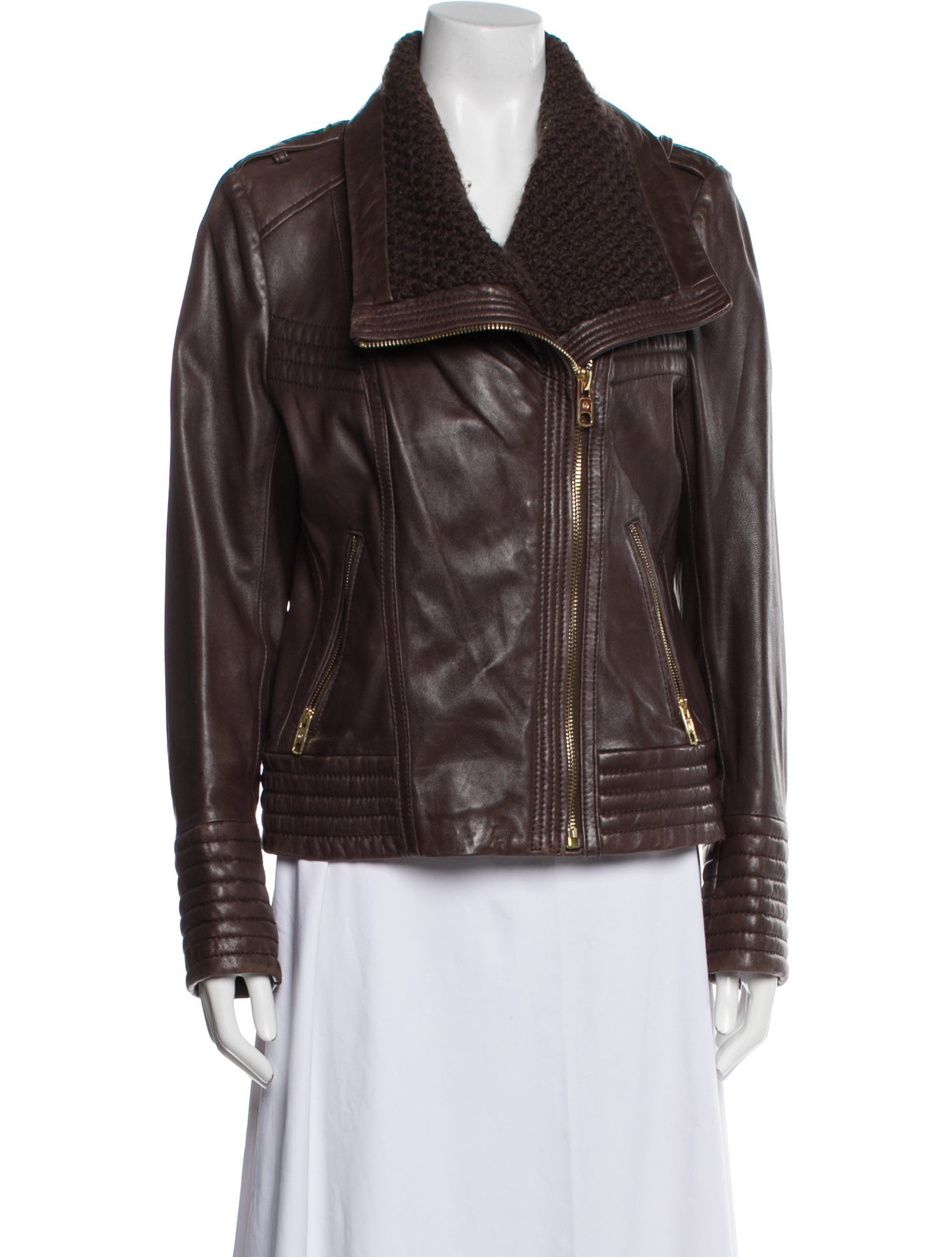 Michael Michael Kors Leather Biker Jacket