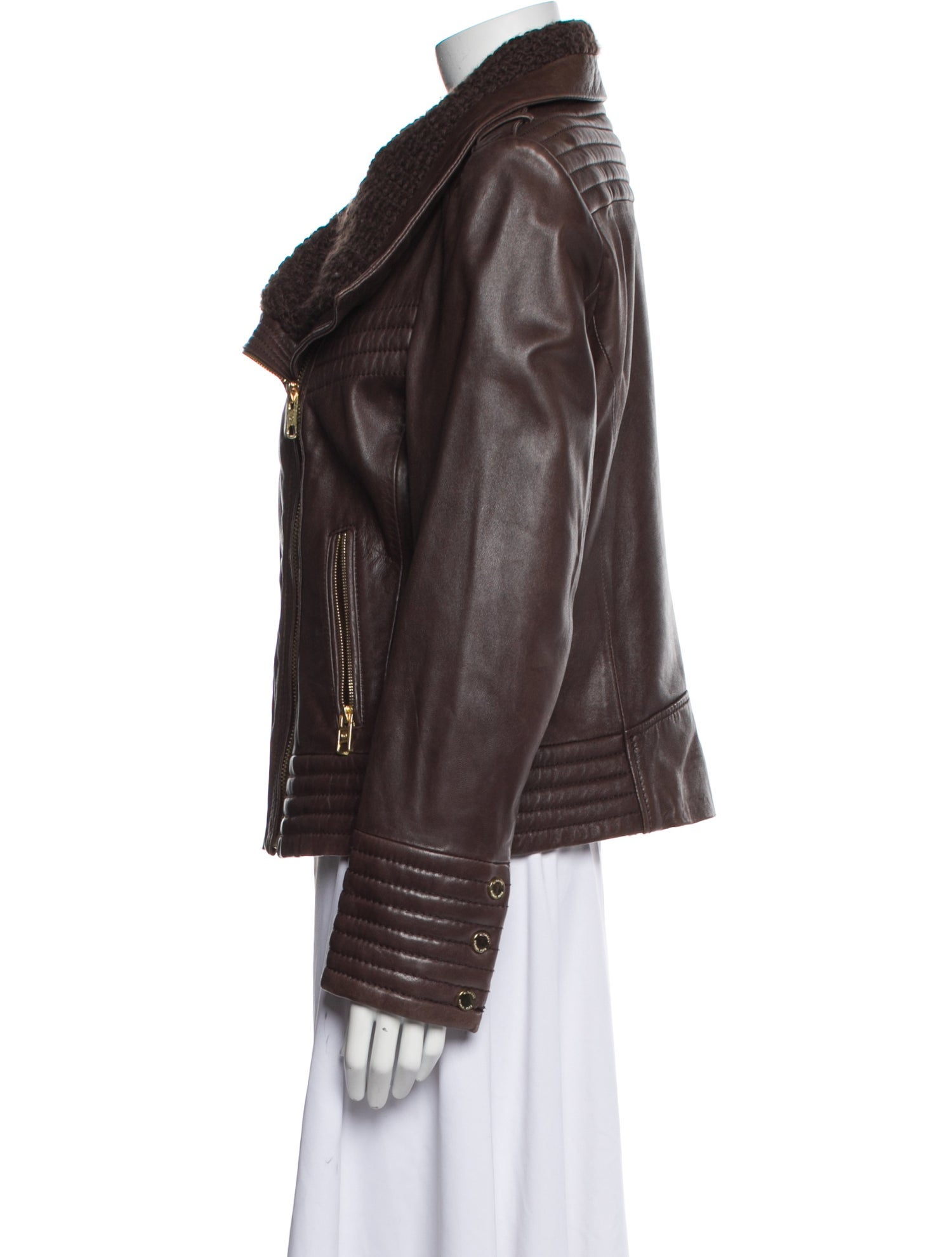 Michael Michael Kors Leather Biker Jacket