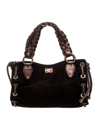 Michael Michael Kors Velvet Top Handle Bag