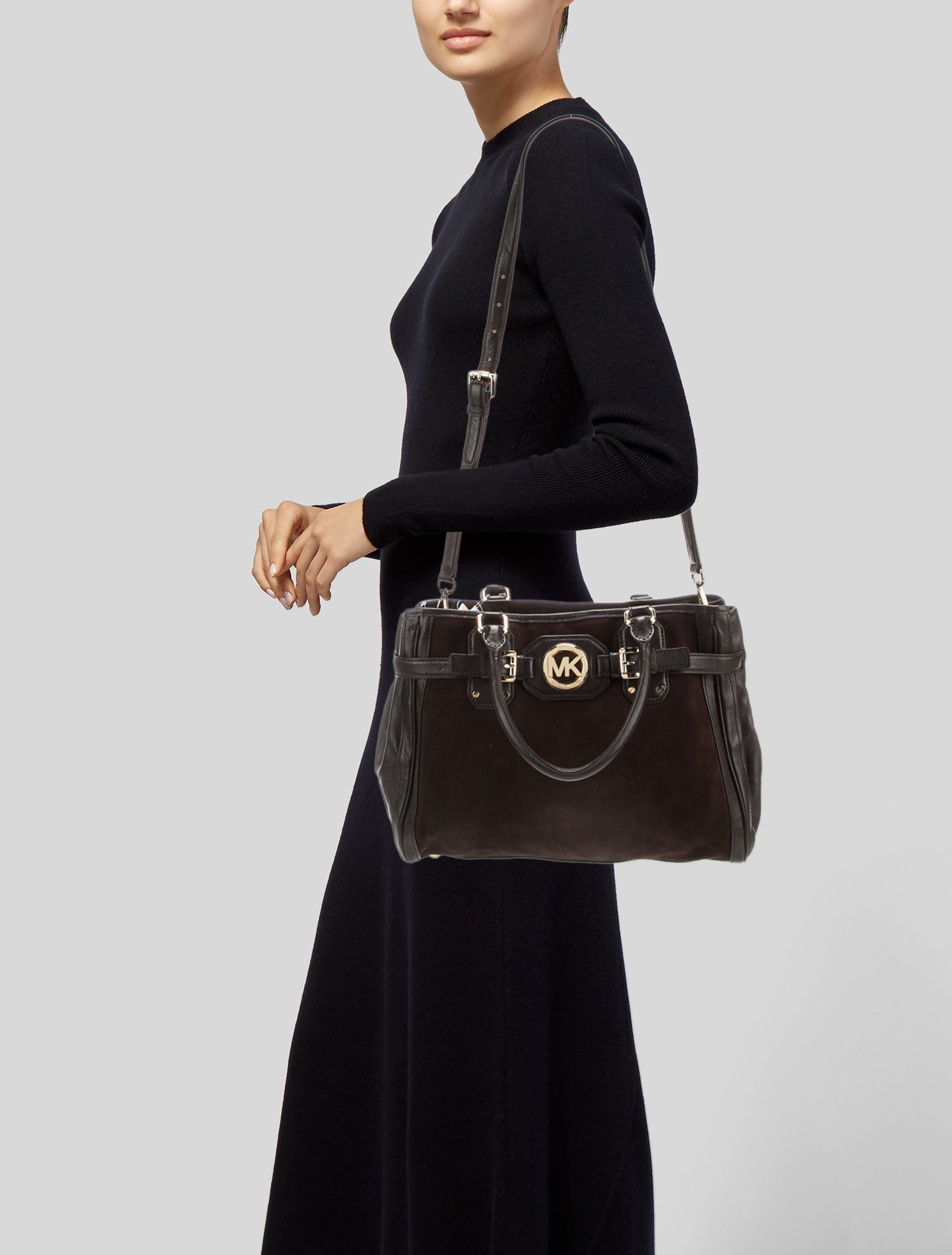 Michael Michael Kors Suede Shoulder Bag