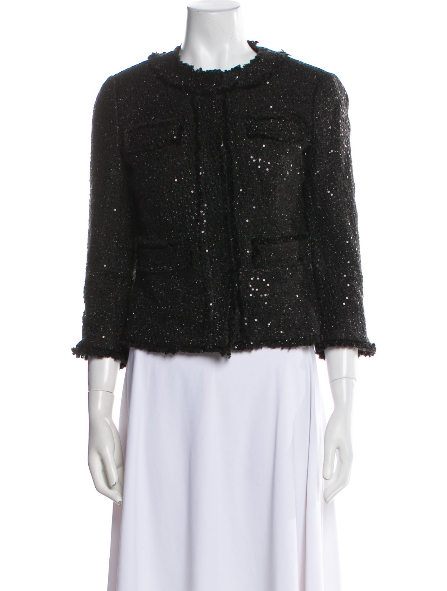 Michael Michael Kors Tweed Tweed Pattern Evening Jacket